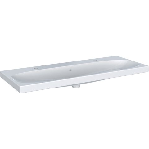 Geberit Acanto washbasin 501.880, 2 tap holes, with overflow, 1200x480 mm