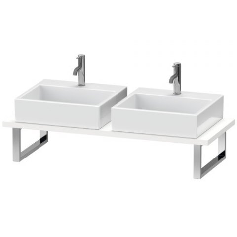 Duravit DuraStyle console for countertop basins and built-in washbasins, panel thickness 30mm, size 800x550mm, with 2 cut-outs.