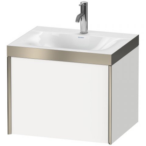 Duravit XViu 4609 Möbelwaschtisch c-bonded, mit 1 Hahnloch, mit Unterbau wandhängend, 1 Auszug, 60...