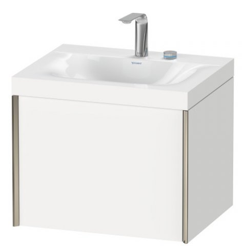 Duravit XViu 4609 Möbelwaschtisch c-bonded, mit 2 Hahnlöchern, mit Unterbau wandhängend, 1 Auszug...