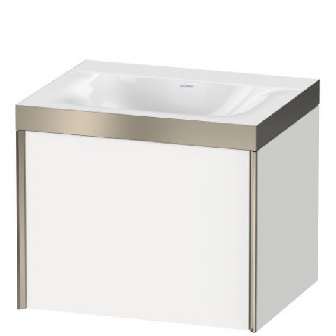 Duravit XViu 4609 Möbelwaschtisch c-bonded, ohne Hahnloch, mit Unterbau wandhängend, 1 Auszug, 600...