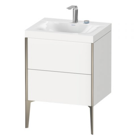 Duravit XViu 4709 Möbelwaschtisch c-bonded, mit 1 Hahnloch, mit Unterbau bodenstehend, 2 Auszüge, ...