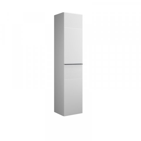 Burgbad Fiumo tall cabinet, with 2 doors, with pleated structure, door stop right, 1600 x 350mm, HSLX035R