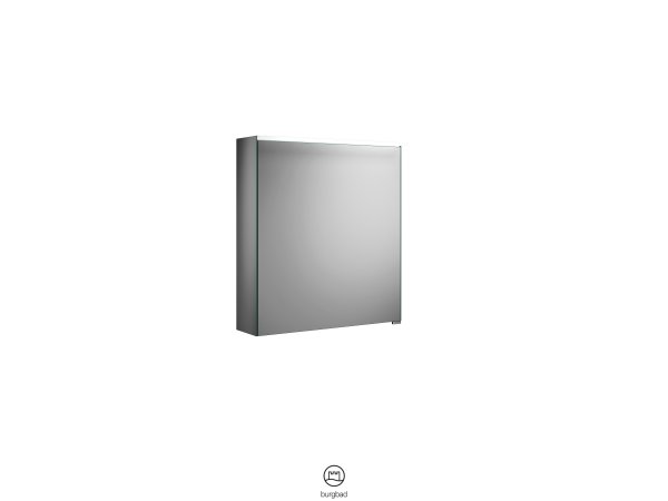 Burgbad Fiumo mirror cabinet, with horizontal LED lighting, door stop left, 606mm, SPIY061L