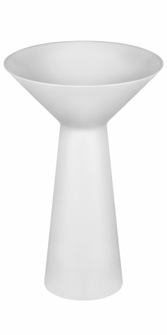 Gessi Cono pedestal washbasin, Cristalplant (matt white), without overflow, with floor drain, 45911521