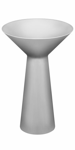 Gessi Cono pedestal washbasin, Cristalplant (matt white), exterior RAL9005, without overflow, with f...