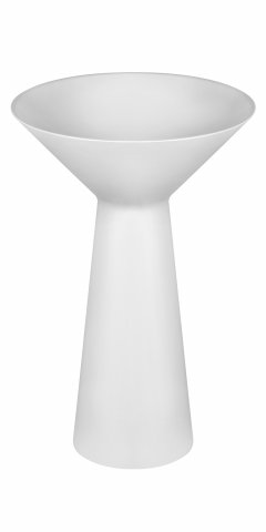 Gessi Cono pedestal washbasin, Cristalplant (matt white), without overflow, with wall drain, 45915521