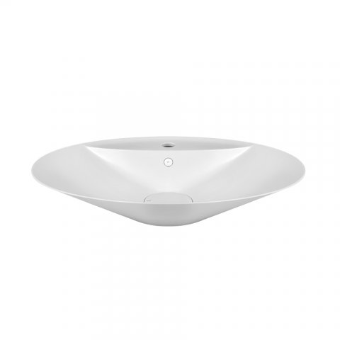 Gessi Cono washbasin, Cristalplant (matt white), without overflow, with hole for mounting the faucet, 45905521