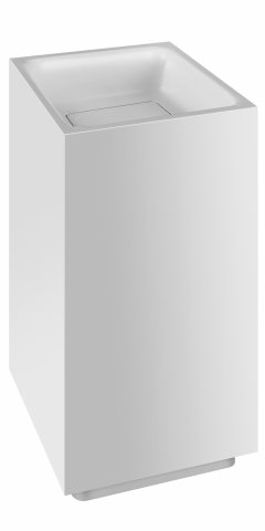 Gessi Rettangolo pedestal washbasin, Cristalplant (matt white), without overflow, with floor drain, ...