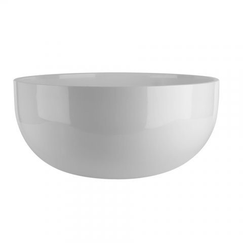 Gessi Goccia top bowl, Ceramilux, white, without overflow, without tap hole, 400mm, 39121515