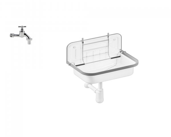 Alape sink set, with tap valve, 505x360x330mm, without tap hole, 1300300000