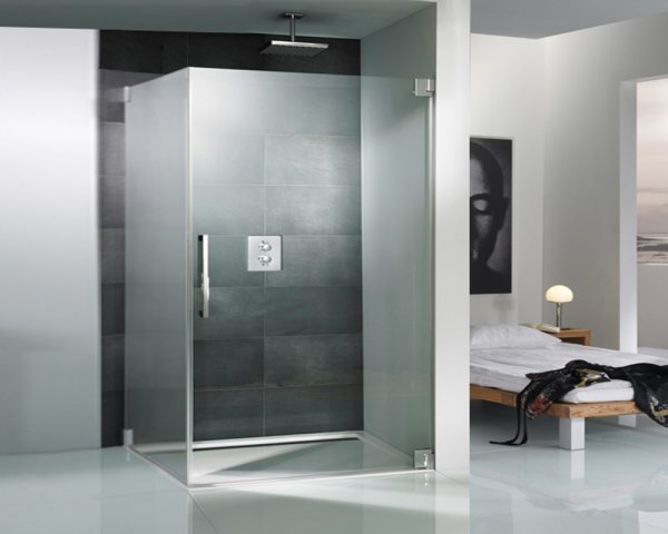 HSK K2 revolving door with side panel, frameless, K2.20, size: up to 102.0 x 200.0 cm, right-hand stop