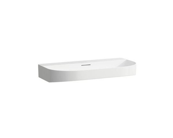 Laufen Sonar washbasin undermount, without tap hole, with overflow, 800x420mm, H810344