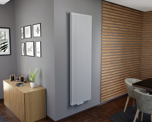 Corpotherma Titan22 Duo Vertical Space Heater, water-carried, straight precision steel tubes, 505x18...