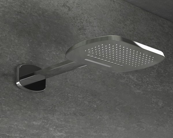 Steinberg Wall Rain overhead shower, shower arm wall mounting, Easy-Clean, 551x300mm, chrome, 3907723