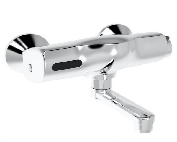 Hansa Hansaelectra washbasin faucet, battery operated, touchless, projection 150 mm, 64462201