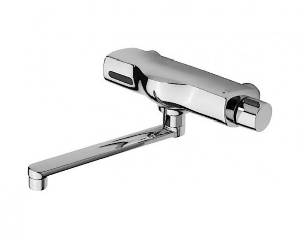 Hansa Hansaelectra washbasin faucet, battery operated, touchless, projection 250 mm, 64452201