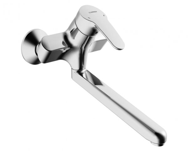 Hansa HANSAMIX basin mixer, 300 mm projection, chrome, 01692183