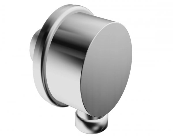 Hansa wall connection elbow, round, intrinsically safe against backflow, chrome, 44250100