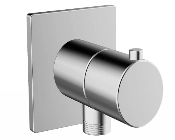 Hansa wall connection elbow, angular, 75x75 mm, chrome, 51570172