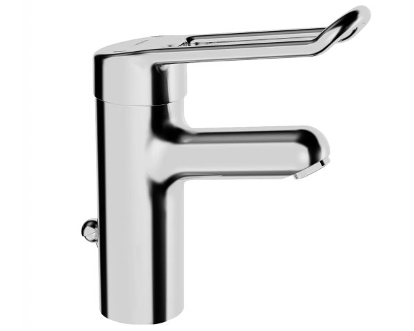 Hansa Hansamedipro protec basin mixer, with pull rod, lever, projection 120 mm, chrome, 01612105