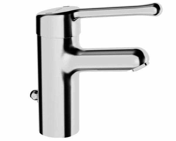 Hansa Hansamedipro protec basin mixer, with pull rod, operating lever long, projection 120 mm, chrom...