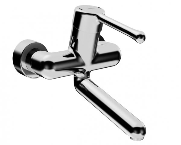 Hansa Hansamedipro protec basin mixer, operating lever long, projection 246 mm, chrome, 02552206