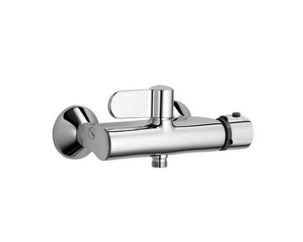 Hansa Hansatempra shower mixer, wall mounted, intrinsically safe against backflow, chrome, 08240202