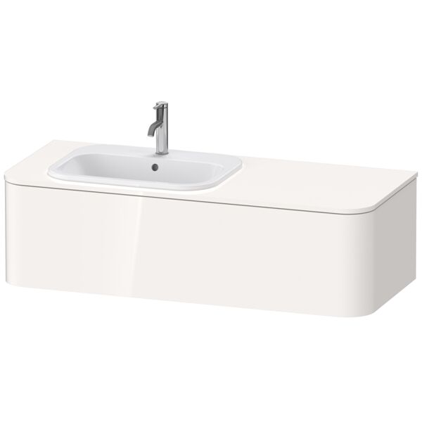 Duravit Happy D.2 Plus Vanity unit for wall-mounted bracket, 1300x550 mm, 1 pull-out, for built-in b...