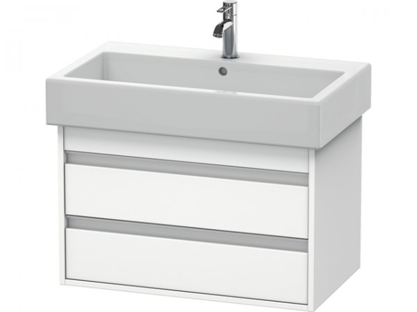 Duravit Ketho Vanity unit wall-mounted 6637, 2 drawers, 750mm, for Vero