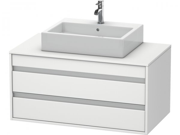 Duravit Ketho vanity unit wall-hung 6655, 2 drawers, 1000mm, for central top basin