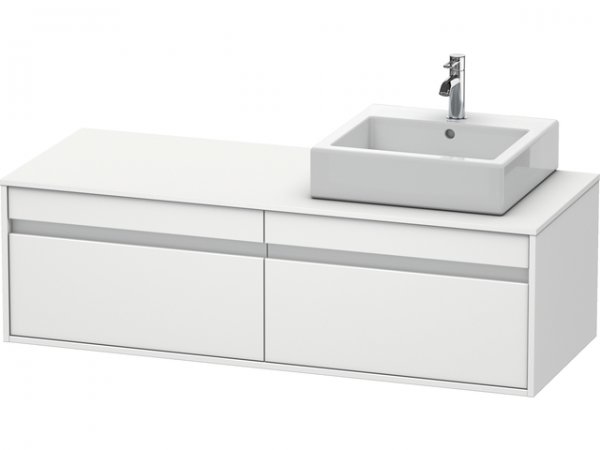 Duravit Ketho vanity unit wall hung 6697, 2 drawers, 1400mm, for 1 top basin, right