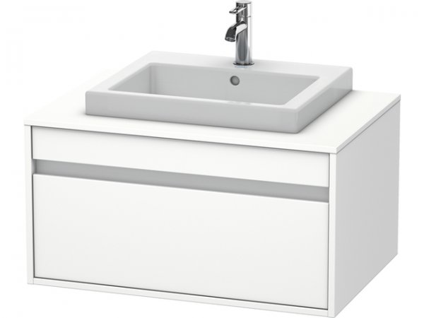 Duravit Ketho vanity unit wall hung 6794, 1 drawer, 800mm, for 1 built-in washbasin in the middle