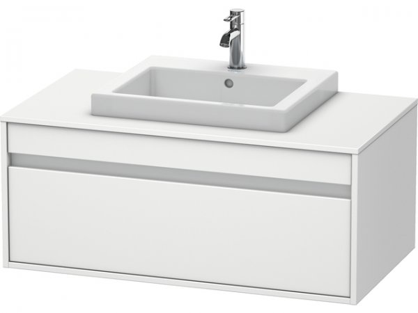 Duravit Ketho vanity unit wall hung 6795, 1 drawer, 1000mm, for 1 built-in washbasin in the middle