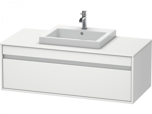 Duravit Ketho vanity unit wall hung 6796, 1 drawer, 1200mm, for 1 built-in washbasin in the middle