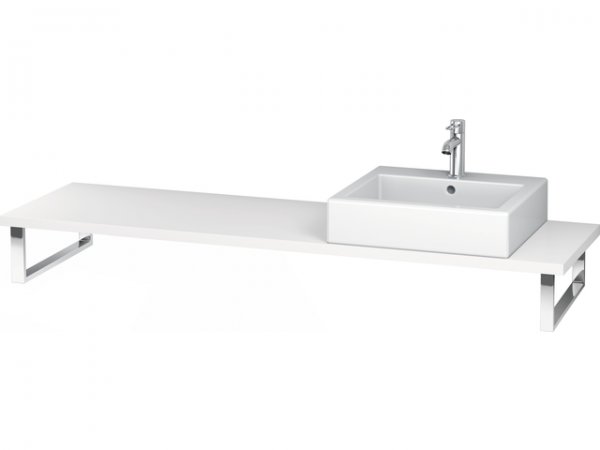 Duravit L-Cube console for countertop and built-in washbasins, top thickness 30mm, size 800x480mm, w...