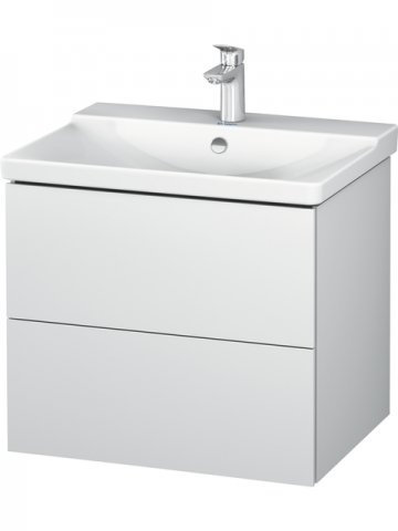 Duravit L-Cube Waschtischunterbau wandhängend Breite 620mm, Tiefe 481, 2 Schubkästen, passend für...