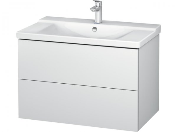 Duravit L-Cube Waschtischunterbau wandhängend, Breite 820mm, Tiefe 481, 2 Schubkästen, passend für 