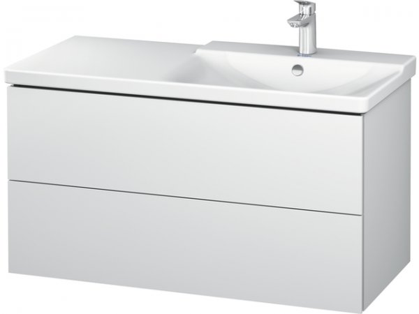 Duravit L-Cube Vanity unit wall-mounted width 1020mm, depth 481, 2 drawers, suitable for P3 Comfort ...