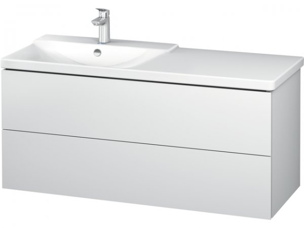 Duravit L-Cube Waschtischunterbau wandhängend Breite1220mm, Tiefe 481mm, 2 Schubkästen, passend f...