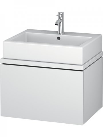 Duravit L-Cube vanity unit for Compact console, width 620mm, depth 477mm, 1 drawer