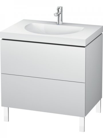 Duravit L-Cube furniture wash basin c-bonded with base, wall-hung, 100x48 cm, 1 pull-out, without ov...