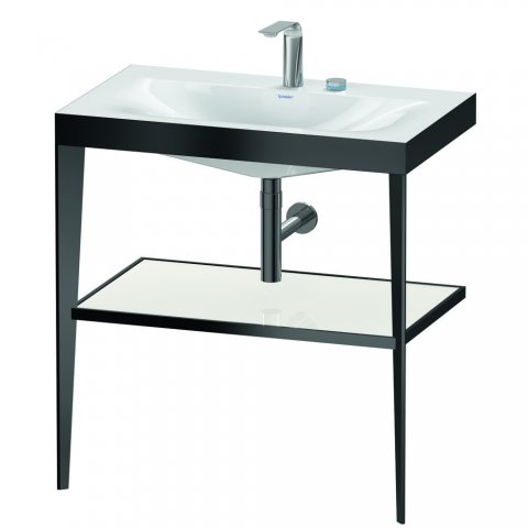 Duravit XViu 4710 Furniture washbasin c-bonded, with 2 tap holes, with metal bracket floor standing,...