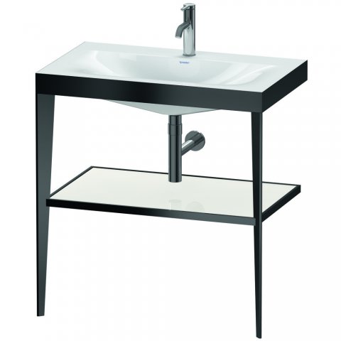 Duravit XViu 4710 Furniture wash basin c-bonded, with 1 tap hole, with metal bracket floor standing,...