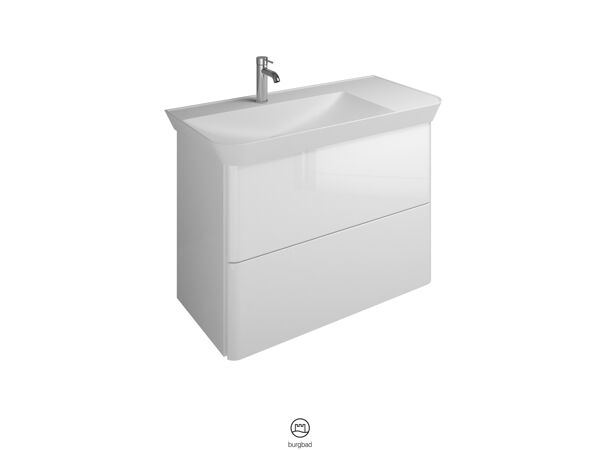 Burgbad Iveo cast mineral washbasin incl. vanity unit SFEO080L, version left, width: 800mm