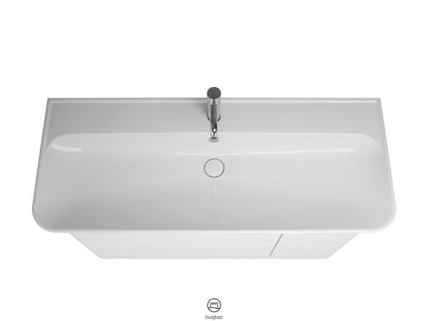 Burgbad Iveo ceramic washbasin incl. vanity unit SFEZ120, version right, width: 1200mm