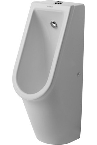 Duravit Urinal Starck 3, inlet from above, including flushing nozzle, with bow tie