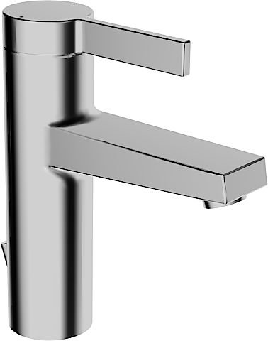 Hansa Hansaloft basin mixer, 155mm, with drain set, chrome, projection: 114 mm, 57542203