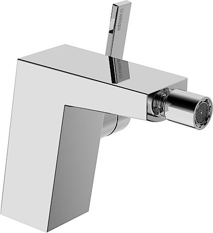 Hansa Hansaloft bidet fitting, side operated, with drain set, projection: 141mm, chrome, 57583203