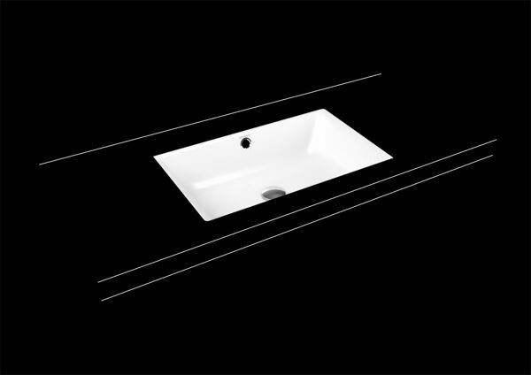 Kaldewei Puro Undercounter wash basin 3160 600x385 mm, without tap hole